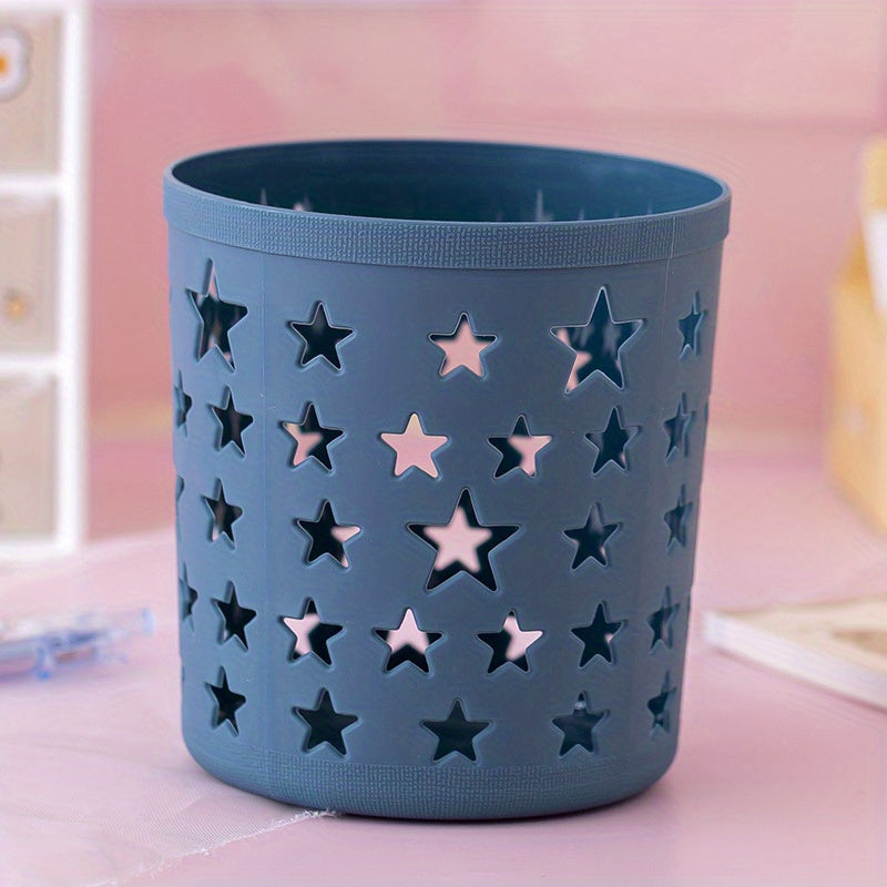 Hollow Stars Pen Pencil Pot Holder Desk Organizer Office Supplies