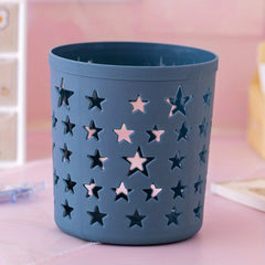 Hollow Stars Pen Pencil Pot Holder Desk Organizer Office Supplies