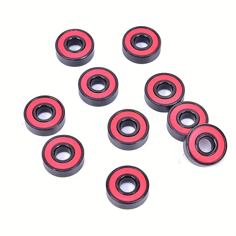 10Pcs 608 2RS Bearing Set Deep Groove Steel Sealed Ball Bearings