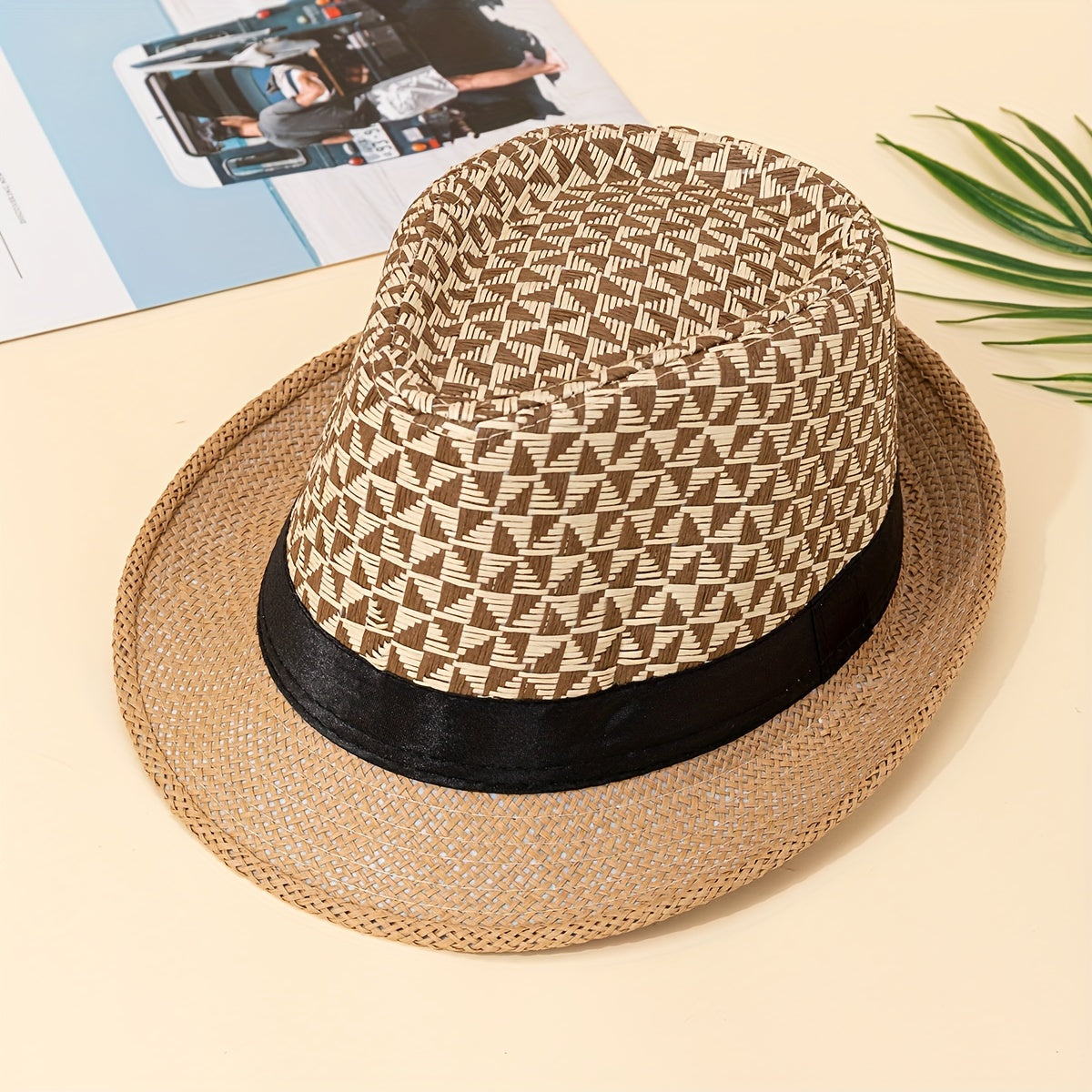 Men's Summer Straw Hat Outdoor Sunshade Hat Jazz Hat