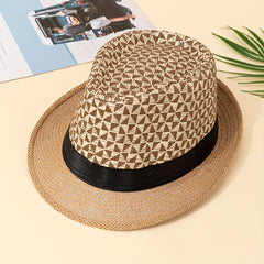Men's Summer Straw Hat Outdoor Sunshade Hat Jazz Hat