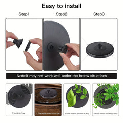 Solar Fountain Pump For Bird Bath 7 Water Styles 3W Solar Powered Water Fountain