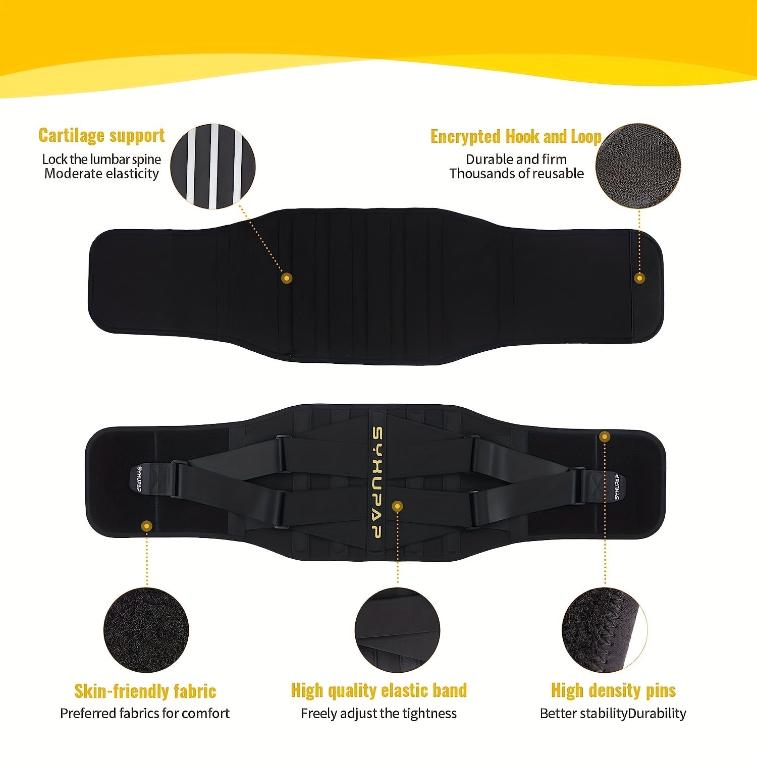 Adjustable Lumbar Support Belt Improve Posture During Lifting