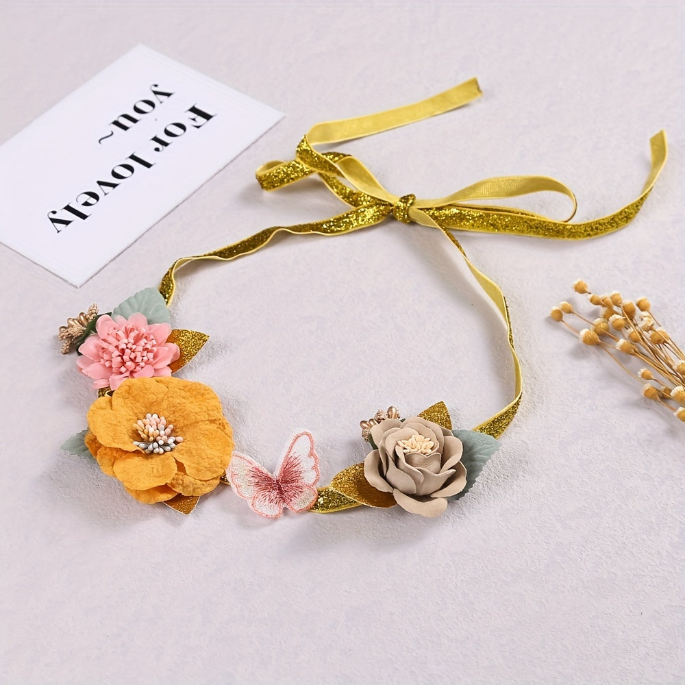 Artificial Flowers Headband for Baby Girls
