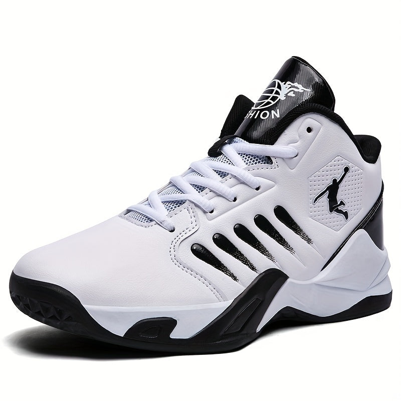 Men's Block High Top Basketball Shoes Wear resistant Non Slip Sneakers