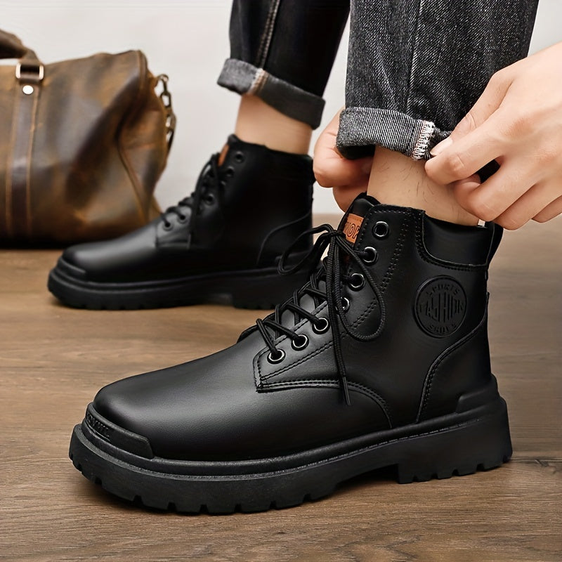 Men's Combat Boots Casual Walking Shoes