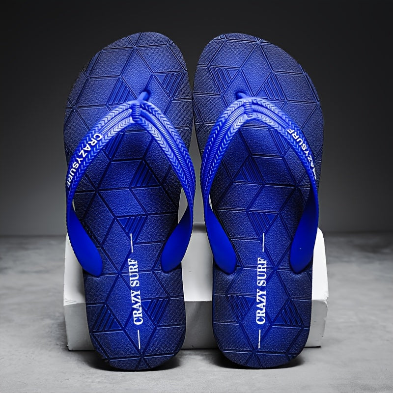 Men's Non Slip Flip Flops Coffee Cerulean