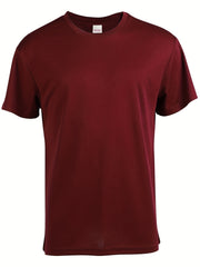 5pcs Men's Crew Neck T-shirt for Fitness Gym Running