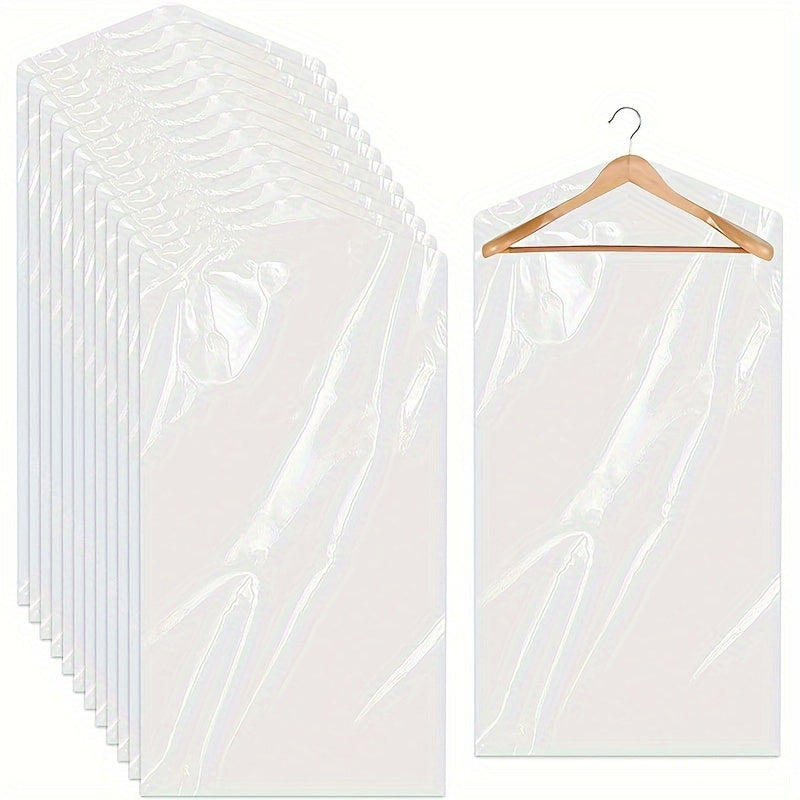 10pcs Garment Dust Cover Bags with Zipper, Dress Bag for Closet