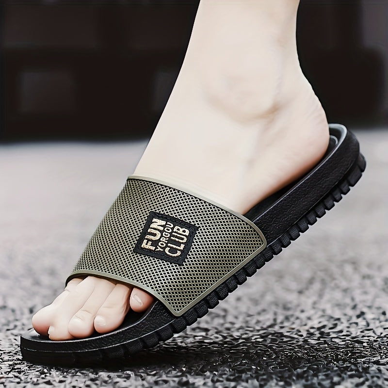 Men's Mesh Slip On Outdoor Slides Summer Slippers