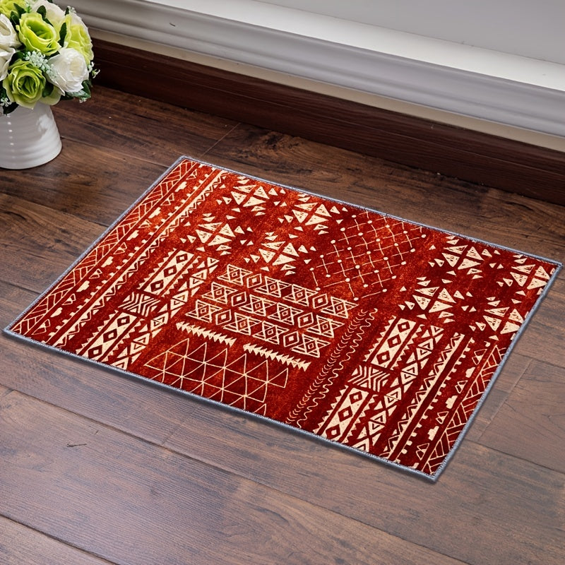 Geometric Pattern Loop Pile Fabric Rug - Various Sizes Available