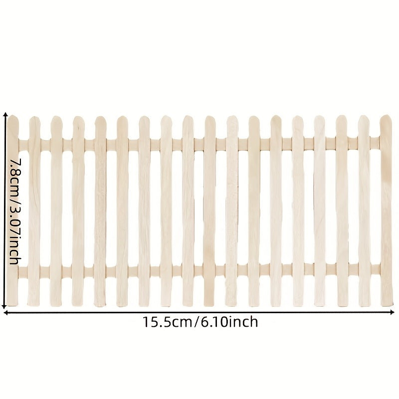 1:12 Scale Wooden Fence Model for Dollhouse & Garden Decor, DIY Photography Prop