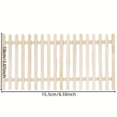 1:12 Scale Wooden Fence Model for Dollhouse & Garden Decor, DIY Photography Prop