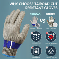 Cut Resistant Stainless Steel Wire Metal Mesh Safety Glove XL