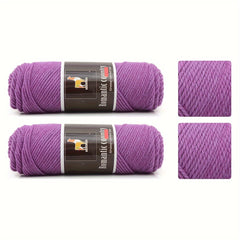 2pcs Alpaca Wool Blend Crochet Yarn DIY Knitting Sweater Blanket Hat Shawl Khaki
