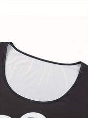 Women's Plus Heart & Dog Paw Print Peplum Top & Leggings Set