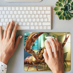 Lobster Pattern Rectangular 20x24cm Mouse Pad for Games & Office, Smooth Surface