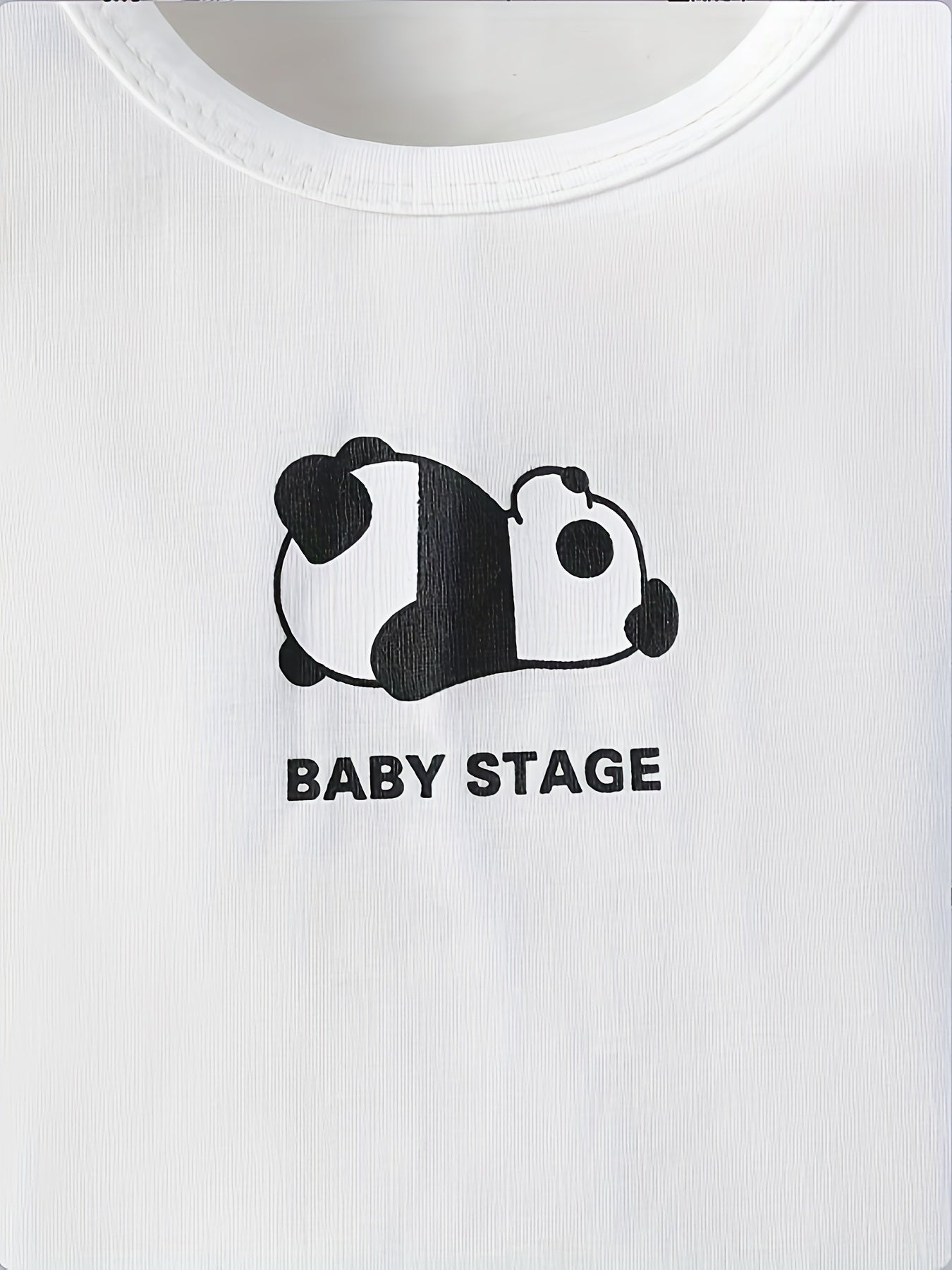 Baby Girls Short Sleeve Panda Graphic T-Shirt for Spring and Summer