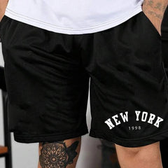 York 5074 Comfy Shorts Men s Casual Solid Elastic Waist Drawstring Shorts