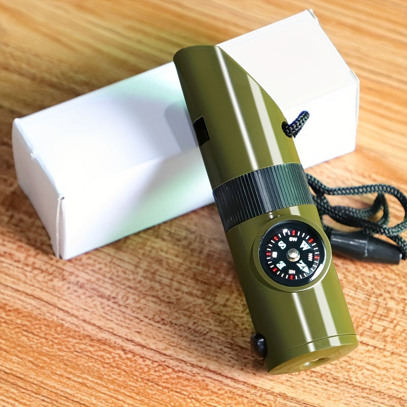 7-in-1 Outdoor Camping Survival Whistle with LED Light