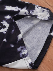 2pcs Boys Tie Dye Hooded Set Short Sleeve