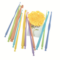 12pcs Colorful Ergonomic Crochet Hooks Set 2.0-10.0 Mm DIY Yarn Craft