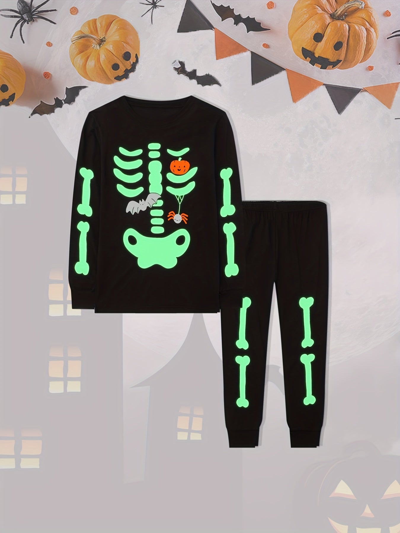 Halloween Little Kids Long Sleeve T shirt Trousers Set