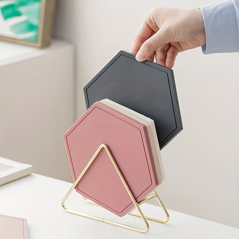 2pcs Heat Resistant Pot Mats Hexagonal Design