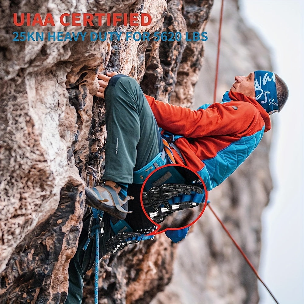 25KN Auto Locking Carabiner for Rock Climbing