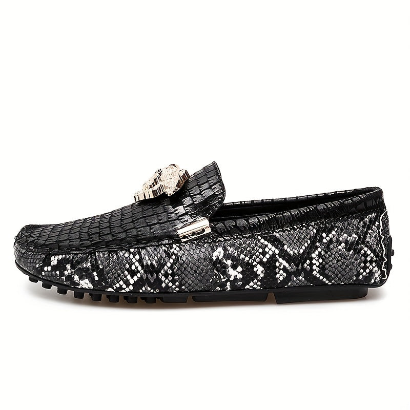 Men's Camo Print Slip On Loafers Smart Casual Dress Shoes