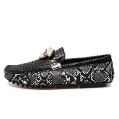 Men's Camo Print Slip On Loafers Smart Casual Dress Shoes