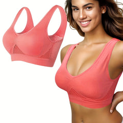Women's V Neck Sports Bra High Strength Shockproof Yoga Tank Top Vest