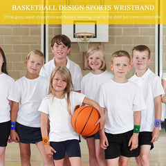 Kids Sweat Absorbent Sports Wristband for Football Basketball Running