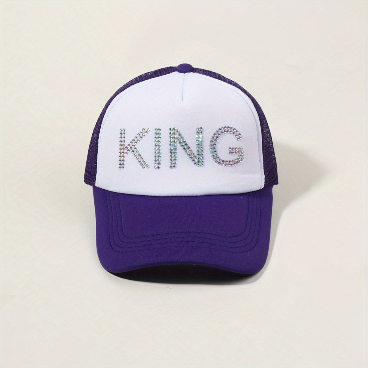 Purple Baseball Cap Casual Mesh Trucker Hats Adjustable Sunscreen Dad Hats