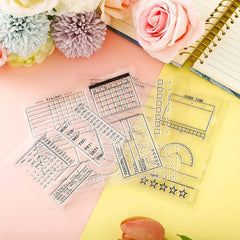 Clear Journal Stamp Set - Silicone Calendar Template