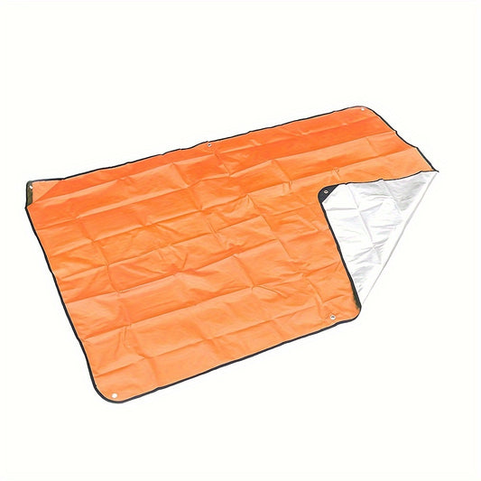 Emergency Outdoor Reflective Blanket, Orange Aluminized Film Camping Sleep