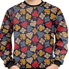 Boys Pattern Print Sweatshirt Long Sleeve Pullover Top