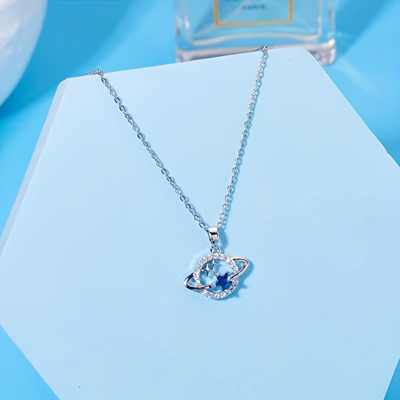 Faux Diamond Pendant Necklace for Girls