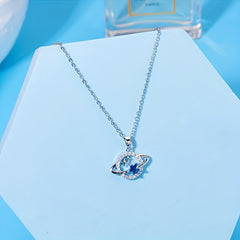 Faux Diamond Pendant Necklace for Girls
