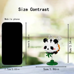 Cute Animal Figures Desk Decor with Floral Accents - Perfect Holiday Gift