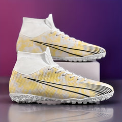 High Top Soccer Cleats Lace Up Professional Shoes For Training