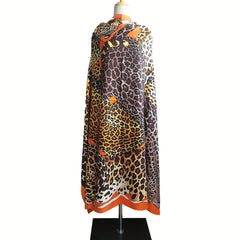 Leopard Bandana Silk Tube Top Casual Shawl Scarf Wrap Head Wrap