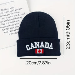 Canada 3D Embroidered Knit Hat Acrylic Woolen Hat