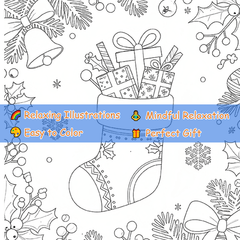Christmas Adult Coloring Book Santa Reindeer Holiday Scenes Festive Designs