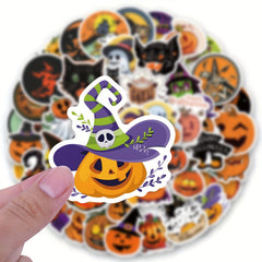 60pcs Halloween Stickers Pumpkins & Spooky Vinyl Pack Water Bottles