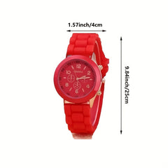 Colorful Silica Gel Quartz Watch for Outdoors