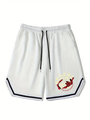 Men's Death Print Basketball Shorts - Casual Workout Shorts for Summer