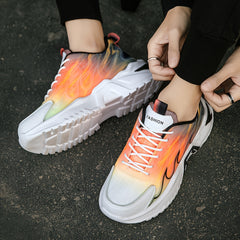 Men's Luminous Night Glow Sneakers Soft Sole Lace Up Shoes