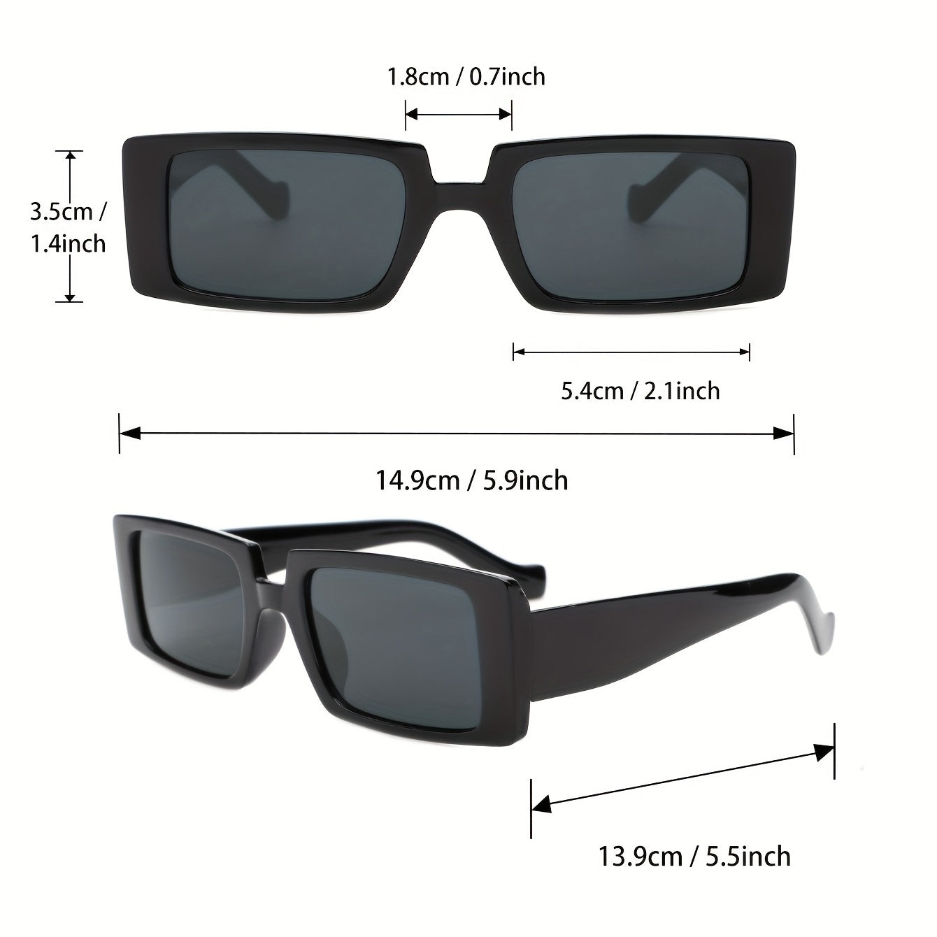 2pcs Men's Small Frame Sports Sunglasses UV Protection