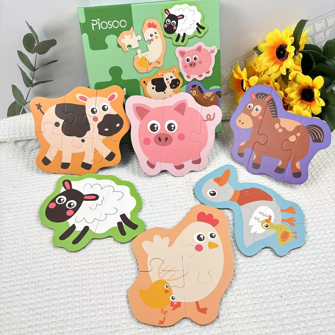 23pcs Animal Puzzle Educational Toys for Kids Parent-Children Games Christmas Ha
